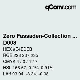 Código de color: Zero Fassaden-Collection 335 - D008 | qconv.com