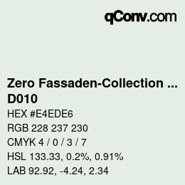 Farbcode: Zero Fassaden-Collection 335 - D010 | qconv.com