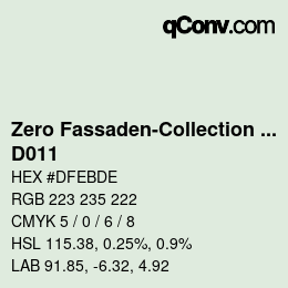 カラーコード: Zero Fassaden-Collection 335 - D011 | qconv.com