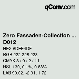 カラーコード: Zero Fassaden-Collection 335 - D012 | qconv.com