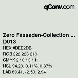 Código de color: Zero Fassaden-Collection 335 - D013 | qconv.com