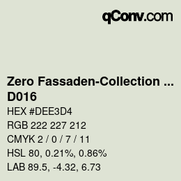 Código de color: Zero Fassaden-Collection 335 - D016 | qconv.com
