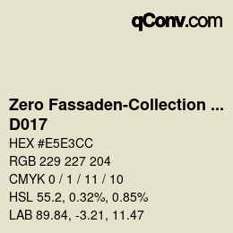 Código de color: Zero Fassaden-Collection 335 - D017 | qconv.com