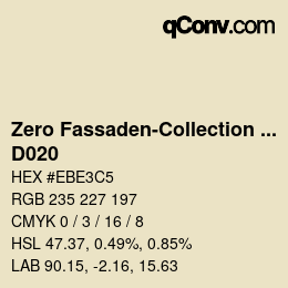 Farbcode: Zero Fassaden-Collection 335 - D020 | qconv.com