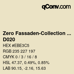 Código de color: Zero Fassaden-Collection 335 - D020 | qconv.com