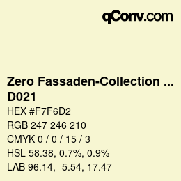 Farbcode: Zero Fassaden-Collection 335 - D021 | qconv.com