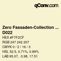 カラーコード: Zero Fassaden-Collection 335 - D022 | qconv.com