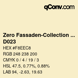 Farbcode: Zero Fassaden-Collection 335 - D023 | qconv.com