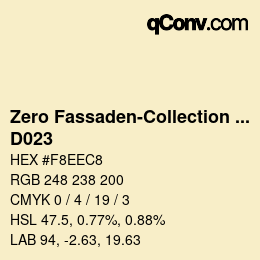 Code couleur: Zero Fassaden-Collection 335 - D023 | qconv.com