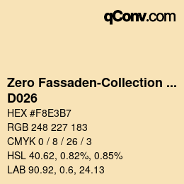 Farbcode: Zero Fassaden-Collection 335 - D026 | qconv.com