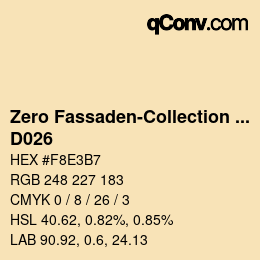 Color code: Zero Fassaden-Collection 335 - D026 | qconv.com