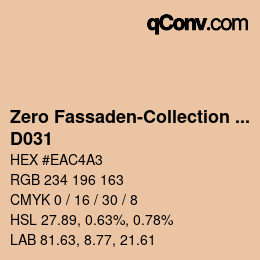 カラーコード: Zero Fassaden-Collection 335 - D031 | qconv.com