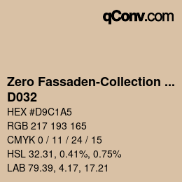 Código de color: Zero Fassaden-Collection 335 - D032 | qconv.com