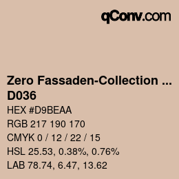 Farbcode: Zero Fassaden-Collection 335 - D036 | qconv.com