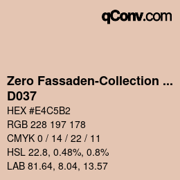 Code couleur: Zero Fassaden-Collection 335 - D037 | qconv.com