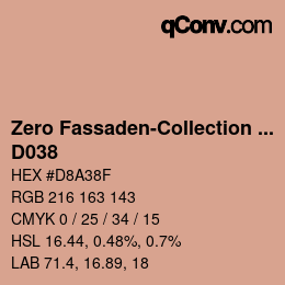 Code couleur: Zero Fassaden-Collection 335 - D038 | qconv.com