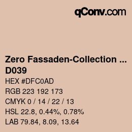 Code couleur: Zero Fassaden-Collection 335 - D039 | qconv.com