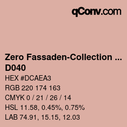 Farbcode: Zero Fassaden-Collection 335 - D040 | qconv.com
