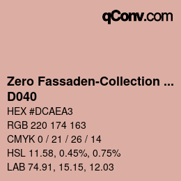 Color code: Zero Fassaden-Collection 335 - D040 | qconv.com