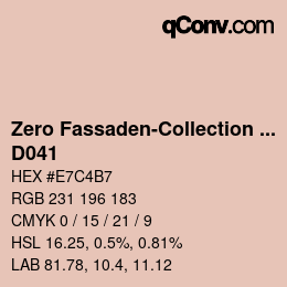 Color code: Zero Fassaden-Collection 335 - D041 | qconv.com