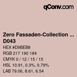 Color code: Zero Fassaden-Collection 335 - D043 | qconv.com