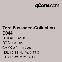 Código de color: Zero Fassaden-Collection 335 - D044 | qconv.com