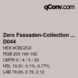 Código de color: Zero Fassaden-Collection 335 - D044 | qconv.com