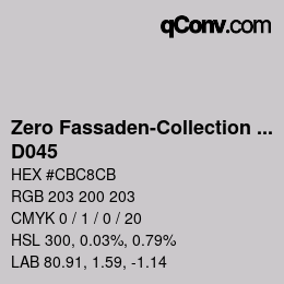 Color code: Zero Fassaden-Collection 335 - D045 | qconv.com