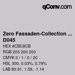 Código de color: Zero Fassaden-Collection 335 - D045 | qconv.com