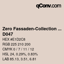 Color code: Zero Fassaden-Collection 335 - D047 | qconv.com