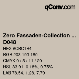Farbcode: Zero Fassaden-Collection 335 - D048 | qconv.com