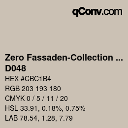 カラーコード: Zero Fassaden-Collection 335 - D048 | qconv.com