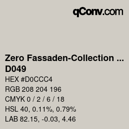 Farbcode: Zero Fassaden-Collection 335 - D049 | qconv.com