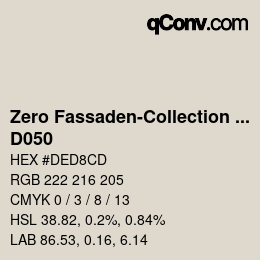 カラーコード: Zero Fassaden-Collection 335 - D050 | qconv.com