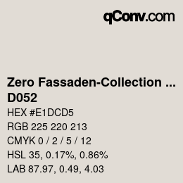 Farbcode: Zero Fassaden-Collection 335 - D052 | qconv.com