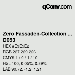 Code couleur: Zero Fassaden-Collection 335 - D053 | qconv.com