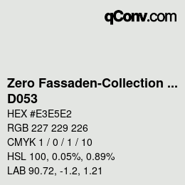 カラーコード: Zero Fassaden-Collection 335 - D053 | qconv.com