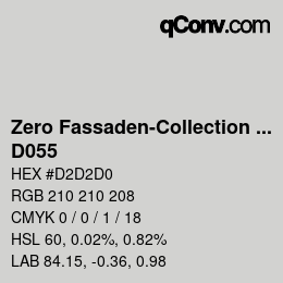 Farbcode: Zero Fassaden-Collection 335 - D055 | qconv.com