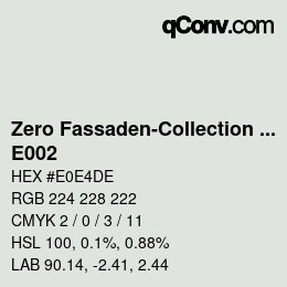 Código de color: Zero Fassaden-Collection 335 - E002 | qconv.com