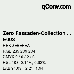 カラーコード: Zero Fassaden-Collection 335 - E003 | qconv.com