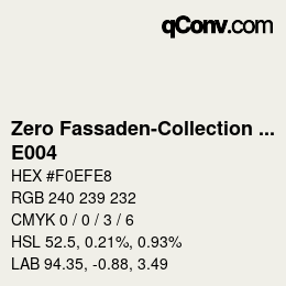 Farbcode: Zero Fassaden-Collection 335 - E004 | qconv.com