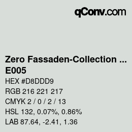 Farbcode: Zero Fassaden-Collection 335 - E005 | qconv.com