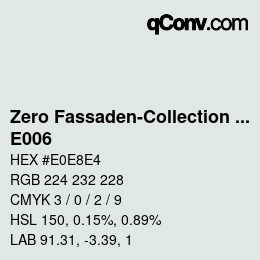 Farbcode: Zero Fassaden-Collection 335 - E006 | qconv.com