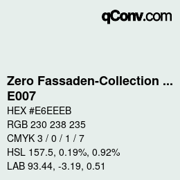 Código de color: Zero Fassaden-Collection 335 - E007 | qconv.com