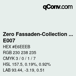 カラーコード: Zero Fassaden-Collection 335 - E007 | qconv.com