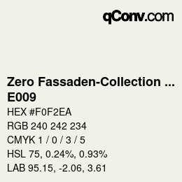 Código de color: Zero Fassaden-Collection 335 - E009 | qconv.com