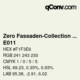 Farbcode: Zero Fassaden-Collection 335 - E011 | qconv.com