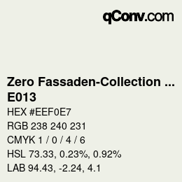 Farbcode: Zero Fassaden-Collection 335 - E013 | qconv.com