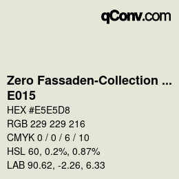 Código de color: Zero Fassaden-Collection 335 - E015 | qconv.com