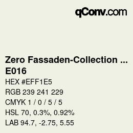 Código de color: Zero Fassaden-Collection 335 - E016 | qconv.com